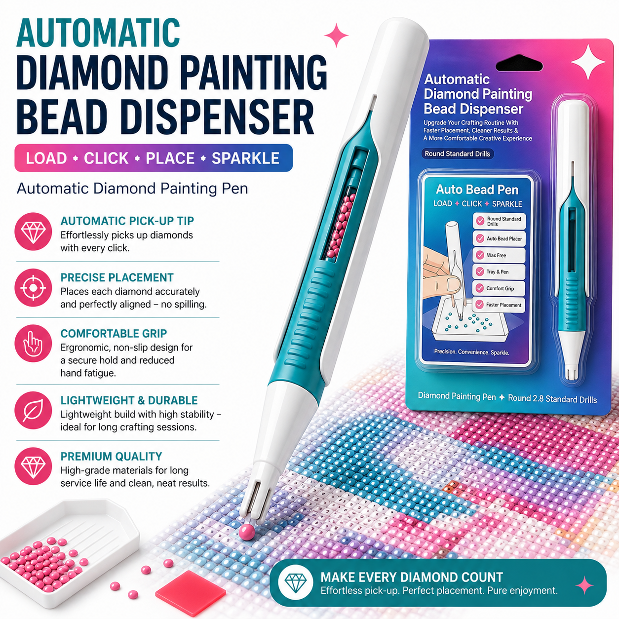 🔥Last Day 50% OFF - 💎 Automatic Diamond Painting Bead dispenser